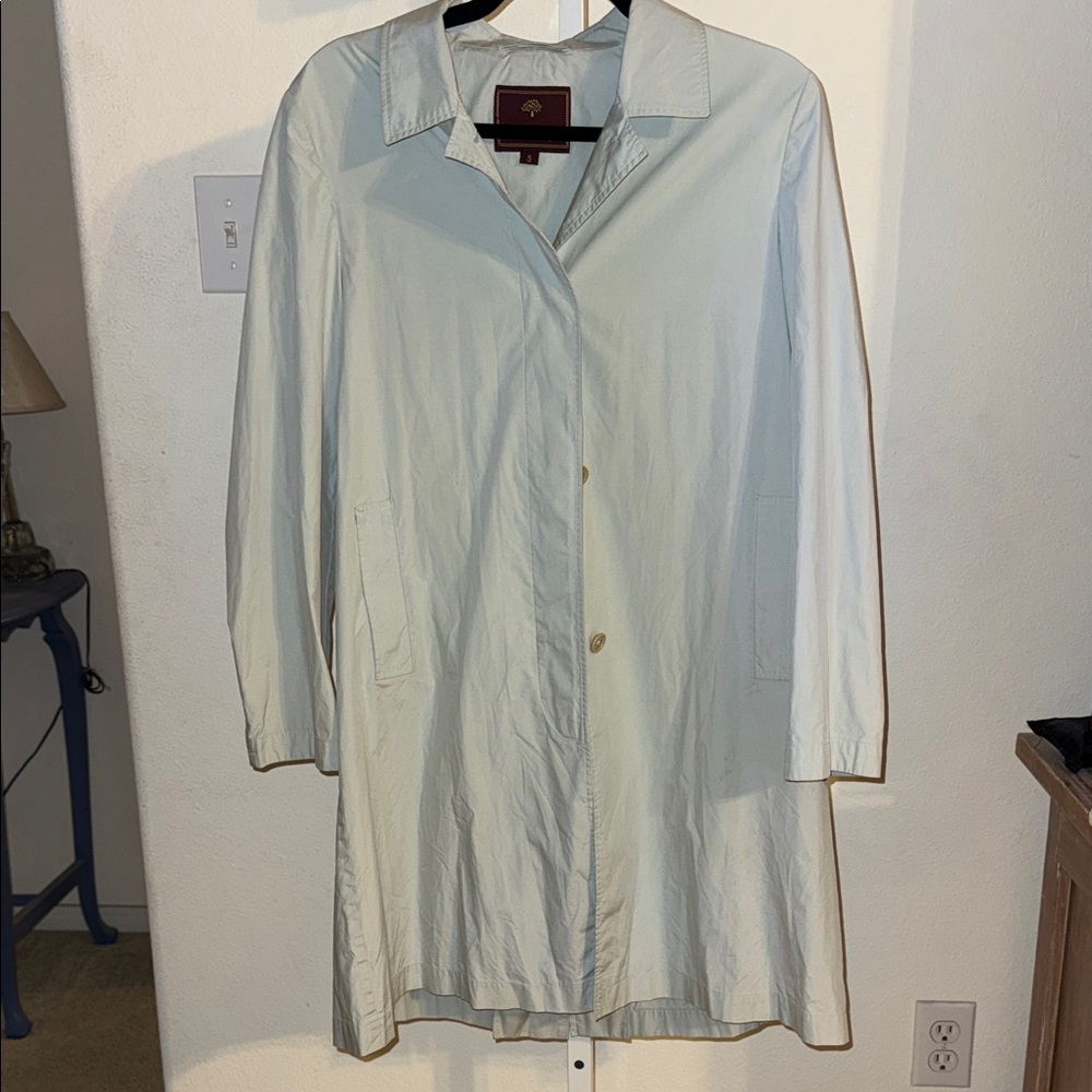 Mulberry Light Blue Button-Up Coat